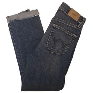 EUC 24 Women's EDWIN Blue Jeans w/Tapered & Cuffed Leg 25" Inseam Made in USA‎
